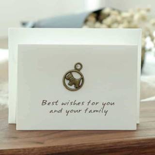 👉 Wenskaart active feestelijke 40 STKS Retro zegen verjaardag High-End dank u bericht kaart minnaar Thanksgiving kerstdag (11-kleine hond)