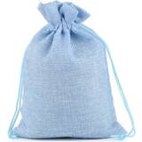 👉 Geschenkzak blauw linnen active feestelijke 50 STKS Multi size jute koord geschenkzakken zakken bruiloft verjaardagsfeestje gunsten geschenkzakken, afmeting: 10x14cm (lichtblauw)