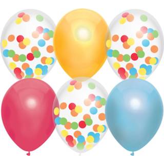 👉 Ballon active Zakje ballonnen mix Over the rainbow 6 stuks 30cm 8711319393401