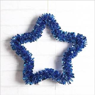 👉 Hanger blauw PVC active 5 STKS Kerst Vijfpuntige Ster Kleur Strip Garland Decoratie (Blauw) 6922636228150