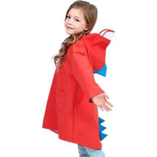 👉 Dinosaurus rood XL active kinderen Cartoon kindermode regenjas maat: (rood) 6922347017708