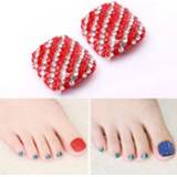 👉 Active Schoonheid>Nagel stickers 2 STKS Crystal Fake Nail Art Tips Strass Volledige Cover Teennagels Decals (NO: 09)