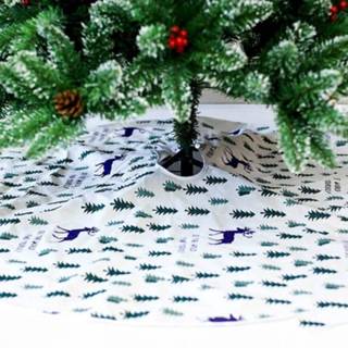 👉 Kerstboom wit stof active 2 STKS Creatieve Bodem Decoratieve Print Boom Rok, Maat: 120x120CM (Wit) 6922927123300