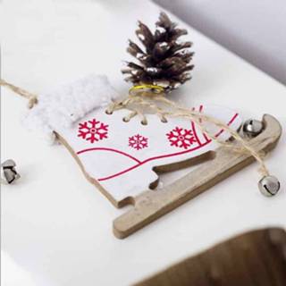 👉 Schaats wit active 2 STKS Kerst Woondecoratie benodigdheden Creatieve schaatsen hanger, kleur: