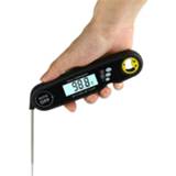 👉 Thermometer zwart active Opvouwbare sonde Waterdichte voedselthermometer Keukenbarbecue Snelle temperatuurmeting Digitaal display Elektronische (zwart)