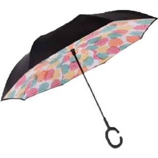 👉 Paraplu active Stand-up auto achteruit zonnige dubbele zonwering parasol (esdoornblad H14)