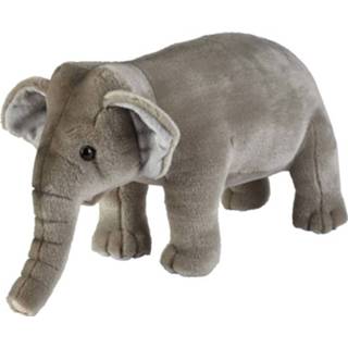 👉 Olifant knuffel grijze pluche polyester grijs kinderen 28 Cm - Olifanten Wilde Dieren Knuffels Speelgoed Voor 8719538991231