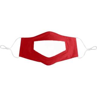 👉 Anti-condens rood active 3 STKS Lip Language Face Shield voor doven en dempen Effen kleurendruk Gezichtsscherm (rood)