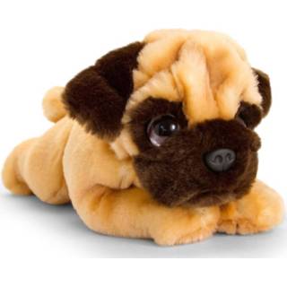 👉 Hondenknuffel bruine pluche kinderen Keel Toys Mopshond honden knuffel 25 cm