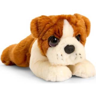 👉 Hondenknuffel bruin wit pluche polyester kinderen Keel Toys Bulldog Bruin/wit Honden Knuffel 25 Cm - Knuffeldieren Speelgoed Voor Kind 8719538977570