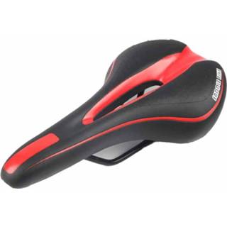 👉 Mountainbike zadel zwart rood active Racefiets Opklapbaar Autostoel Kussen Fietsuitrusting, Kleur: (Geen Standaard)