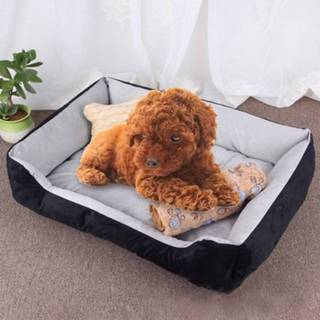 👉 Deken zwart grijs m active Hondenbotpatroon Grote Zachte Warme Kennel Hond Kat Mat Deken, met Maat: M, 70× 50 × 15 cm (Zwart Grijs) 6922340291143