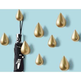 👉 Muurhaak hars goud groot active haken Creatieve waterdruppels muurhaken Woondecoratie muurschildering 3D kapstok Enkele Muurhanger, Grootte: formaat (goud)