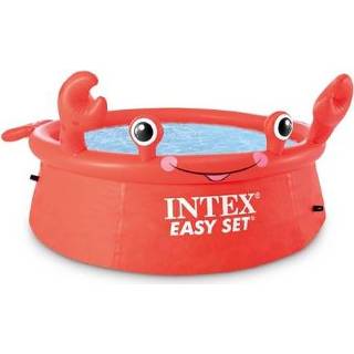 👉 Opblaaszwembad rood active Intex easy set Ø 183x51 cm, krab, 6941057420455