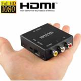 👉 HDV-M610 Mini-formaat Full HD 1080P HDMI naar AV / CVBS Video Converter Adapter (zwart)