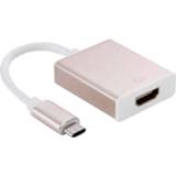 Smartphone goud active 10 cm USB-C / Type-C 3.1 naar HDMI-adapterkabel, voor Galaxy S8&S8 + LG G6 Huawei P10&P10 Plus Xiaomi Mi6&Max 2 en andere smartphones (goud) 6922107544062