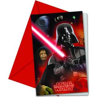 Rood Procos Uitnodigingen Star Wars Final Battle 6 Stuks 5201184843970