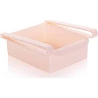 👉 Koelkast roze active 2 STKS multifunctionele keuken opbergrek vriezer plank houder uittrekbare lade organizer (roze)