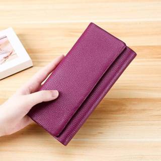 👉 Portemonnee paars active bagage 3591C multifunctionele Litchi Texture lederen met grote capaciteit (paars) 6922540199690