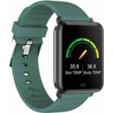 👉 Smartwatch groen active Q9T 1,3 inch TFT-kleurenscherm IP67 waterdicht, ondersteuning voor temperatuurbewaking / hartslagbewaking bloeddrukbewaking slaapbewaking (groen)