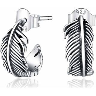 👉 Oorbel zilver active kleding vrouwen S925 Sterling Light Feather Dames Oorbellen