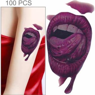 👉 Tattoo active kleding S-291 Halloween Terror realistische wond bloed mond tijdelijke sticker 6922353416625