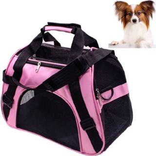 👉 Rugzak roze groot active Draagbare huisdier hond uitgaan messenger vouwen tas dierbenodigdheden, specificatie: (roze)