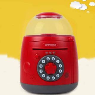 👉 Steamer active Egg Shape Automatic Accoun Fingerprint Piggy Bank (roodgrijs)