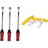 👉 Motorfiet gele active 5 in 1 auto / motorfiets band reparatie tool lepel lepels hefboom verwisselbare tools met bandenbeschermer