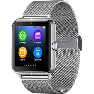 👉 Z50 Smart Watch-telefoon, 1,54 inch IPS-aanraakscherm, ondersteuning voor simkaart en TF-kaart, Bluetooth, GSM, 0.3MP camera, stappenteller, sedentair alarm, slaapmonitor, GPS, externe camera, anti-verloren functie (zilver)