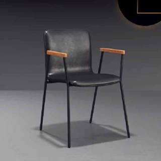 👉 Fauteuil zwarte zwart active Moderne Bureaustoel Casual eetkamerstoel (zwarte poot zwart)