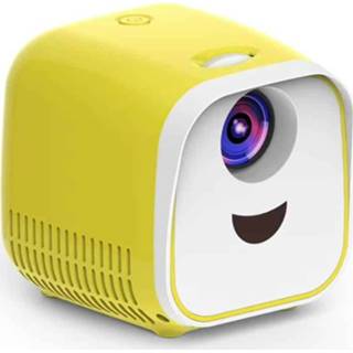 👉 Luidspreker geel active kinderen L1 Kinderprojector Mini LED Portable Home Speaker Projector (Geel)