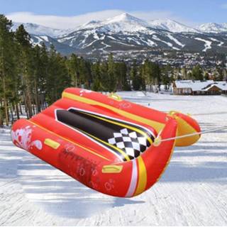 👉 Slee active Snowboarden>Sport kinderen Winter opblaasbaar speelgoed dubbele ski vlot surfplank