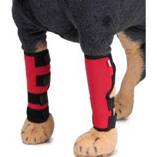 👉 Kniebeschermers rood s active voor huisdieren Beenbeschermers honden Beschermende kleding Chirurgie Letselschede, maat: (HJ02 Classic Red)
