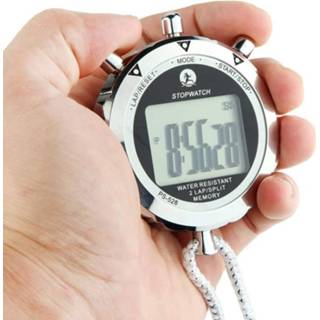 👉 Stopwatch metalen active entertainment PS528 professionele chronograaf handheld digitale lcd sportteller timer met riem 6922155610559
