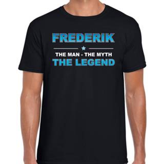 👉 Shirt active mannen zwart Naam cadeau t-shirt Frederik - the legend voor heren
