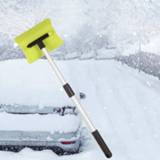 👉 Sneeuwschep groen active 2 STKS Auto Intrekbare Sneeuwverwijderingsschop Sneeuwglazuur Gereedschap (Groen)