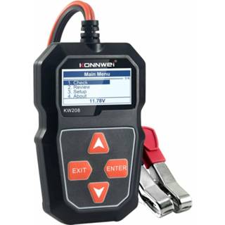 👉 Batterijtester active KONNWEI KW208 Auto TFT-kleurenscherm Ondersteuning 8 talen