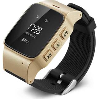 👉 Goud active senioren D99 + 1,22 inch HD LCD-scherm GPS-smartwatch voor ouderen Waterdicht, ondersteuning GPS LBS WiFi-positionering / tweewegkiezen spraakbewaking EHBO metéén toets pols uit alarm veiligheidsomheining (champagne goud) 6922539520412