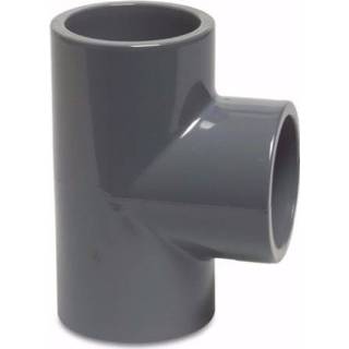 👉 Lijmmof grijs active T-stuk 90 graden PVC-U 315 mm 10 bar 4019305019415