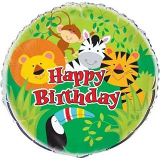 Folieballon active Jungle Happy Birthday, 45cm