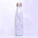 👉 Beker witte steen active kopjes Thermische Thermoskan Warmte Waterfles Draagbare roestvrijstalen sportketel, capaciteit: 500 ml (witte steen)