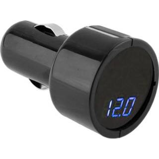 👉 Sigarettenaansteker blauw zwart active 1 inch LED-display Elektrische spanningsmeter voor automatische batterij, licht (zwart) 6922417290130