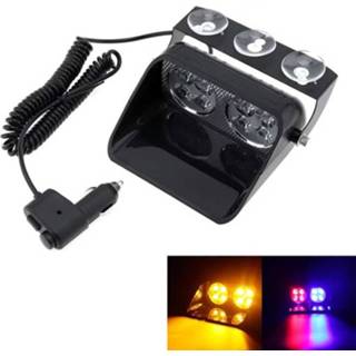 👉 Zuignap blauw active S8 8 LED's 8W High Power Car Strobe Light Waarschuwingslampje (blauw) 6922555459307