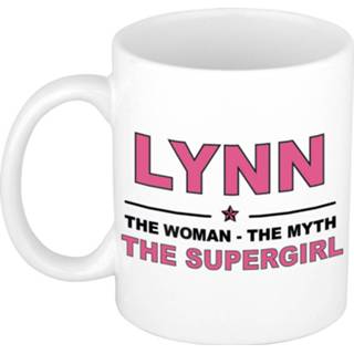 👉 Mok active vrouwen Lynn The woman, myth supergirl collega kado mokken/bekers 300 ml