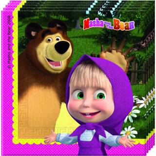 👉 Servet active Handige Mascha en de beer servetten 20 stuks 33x33cm 5201184865149