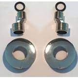 👉 Rozet chroom active Wiesbaden Rio set S-koppeling + 1/2 inch x3/4