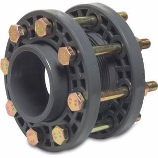 👉 Lijmmof grijs active Flensset PVC-U 125/140 mm 16 bar DN110 PN10/16 4019305663663