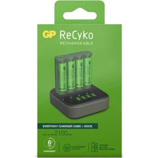 👉 Batterij oplader Gp Recyko Batterijlader Usb B421 + Laaddock D451 4x Aa 2100 Mah Batterijen 4891199199400