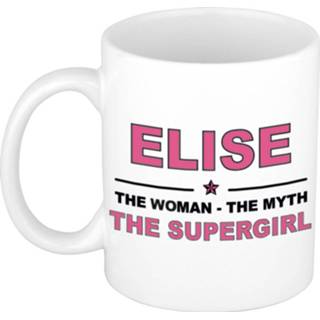 👉 Beker vrouwen Elise The woman, myth supergirl cadeau koffie mok / thee 300 ml